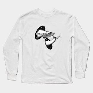 Surreal Whale- Black Long Sleeve T-Shirt